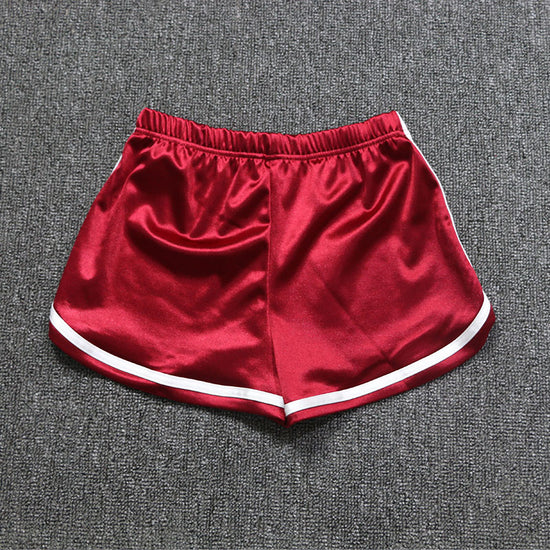 Image Title Crimson Sexy High-Waist Satin Booty Shorts 2